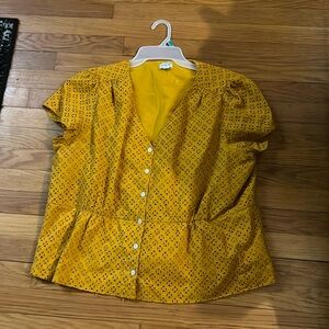 J. Crew Mustard Top